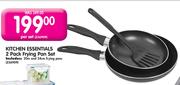 Kitchen Essentials 2 Pack Frying Pan Set-Per Set