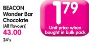 Beacon Wonder Bar Chocolate(All Flavours) Each