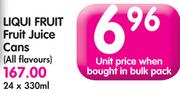 Liqui Fruit Fruit Juice Cans(All Flavours)-330ml