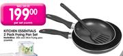 Kitchen Essentials 2 Pack Frying Pan Set-Per Set