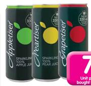 Appletiser, Peartiser or Grapetiser Cans-24 x 330ml