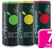 Appletiser Peartiser Or Grapetiser Cans-24x330ml