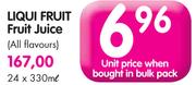 Liqui Fruit Fruit Juice(All Flavours)-24x330ml
