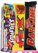 Nestle Mini's Bar One, Smarties Or Tex-Each
