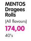 Mentos Dragees Rolls(All Flavours) - 40's