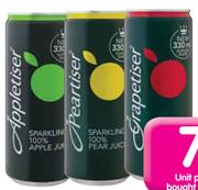 Appletiser, Peartiser Or Grapetiser Cans-330ml