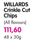 Williard Crinkle Cut Chips(All Flavours)48x30G
