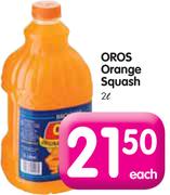 Oros Orange Squash-2L