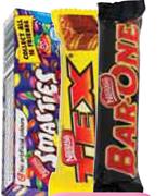 Nestle Mini's Bar One, Smarties Or Tex