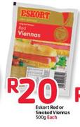Eskort Red or Smoked Viennas-500gm Each