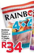 Rainbow Frozen Chicken 4 Drums + 4 Thighs-1.5kg