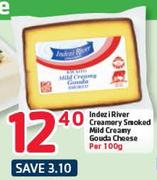 Indezi River Creamery Smoked Mild Creamy Gouda Cheese-Per 100gm