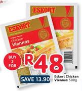 Eskort Chicken Viennas-2x500G