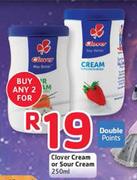 Clover Cream or Sour Cream-2 x 250ml