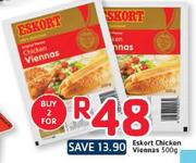 Eskort Chicken Viennas-2x500G