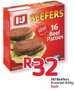 I & J Beefers Assorted-800G Each