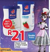 Clover Cream Or Sour Cream-2x250ML