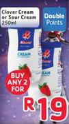 Clover Cream or Sour Cream-2 x 250ml
