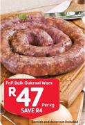 PnP Bulk Oukraai Wors-Per Kg