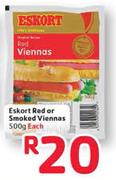 Eskort Red Or Smoked Viennas-500g Each.