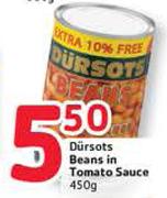 Dursots Beans In Tomato Sauce-450gm