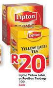 Lipton Yellow Label or Rooibos Teabags-100's Each