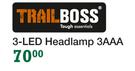 Trail Boss 3 LED Headlamp 3AAA
