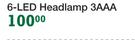 Trail Boss 6 LED Headlamp 3AAA