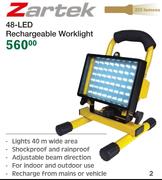 Zartek 48 LED Rechargeable Worklight