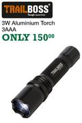 Trail Boss 3W Aluminium Torch 3AAA