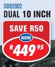 Dixon Taxi Boxes Dual 10 Inch(SBB2002)