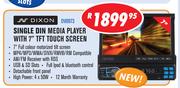Dixon Single Din Media Player With 7" TFT Touch Screen