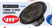 Dixon 1200W 12 Inch Subwoofer