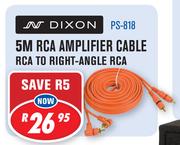 Dixon 5M RCA Amplifier Cable RCA To Right Angle RCA