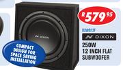 Dixon 250W 12 Inch Flat Subwoofer BXWB12F