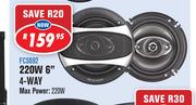Dixon Car Speakers 220W 6" 4-Way