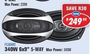 Dixon Car speakers 340W 6 x 9" 5-Way FCS6992