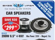 Dixon Car Speakers 200W 6.5" 4-Way BV1/6.5