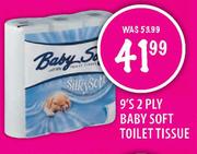 2 Ply Baby Soft Toilet Tissue-9's