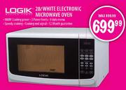 Logik White Electronic Microwave Oven-28ltr