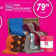 Simple Choice 2 Pack Fleece Blanket-127x152cm