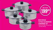 Bon Voyage 10 Piece Aluminium Cookware Set-15cm,18cm,20cm,22cm and 24cm