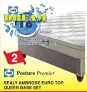 Sealy Ambrose Euro Top Queen Base Set