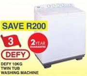 Defy 10Kg Twin Tub Washing Machine
