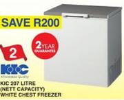 KIC 207L Nett Capacity White Chest Freezer