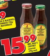 Mes. Ball's Chutney Assorted-470g Each