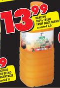 Darling 100% Fresh Fruit Juice Blend Assorted-1.5L