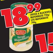 Crosse & Blackwell Mayonnaise 750g/Lite Mayonnaise 790g
