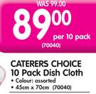 Caterers Choice 10 Pack Dish Cloth-Per Pack