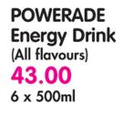 Powerade Energy Drink(All Flavours)-6x500Ml